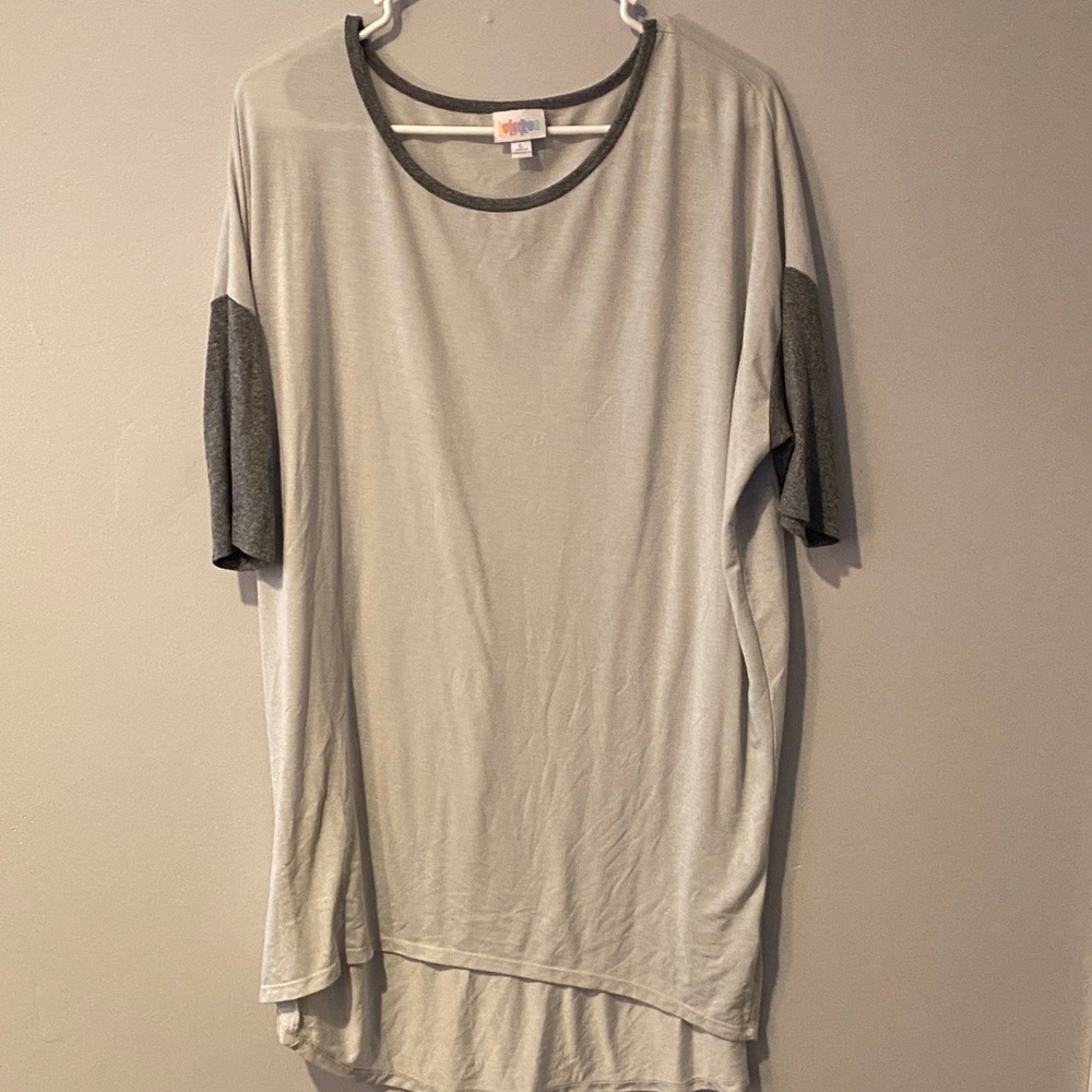 LuLaRoe Gray and Black Women's Top